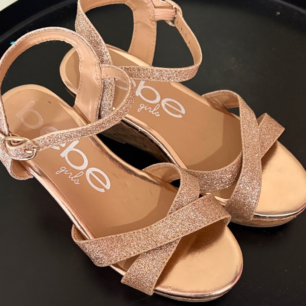 Bebe Girls Sparkling Sandals - Rose Gold